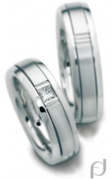 Trauringe Platin von Furrer Jacot 73-81700 + 73-26700